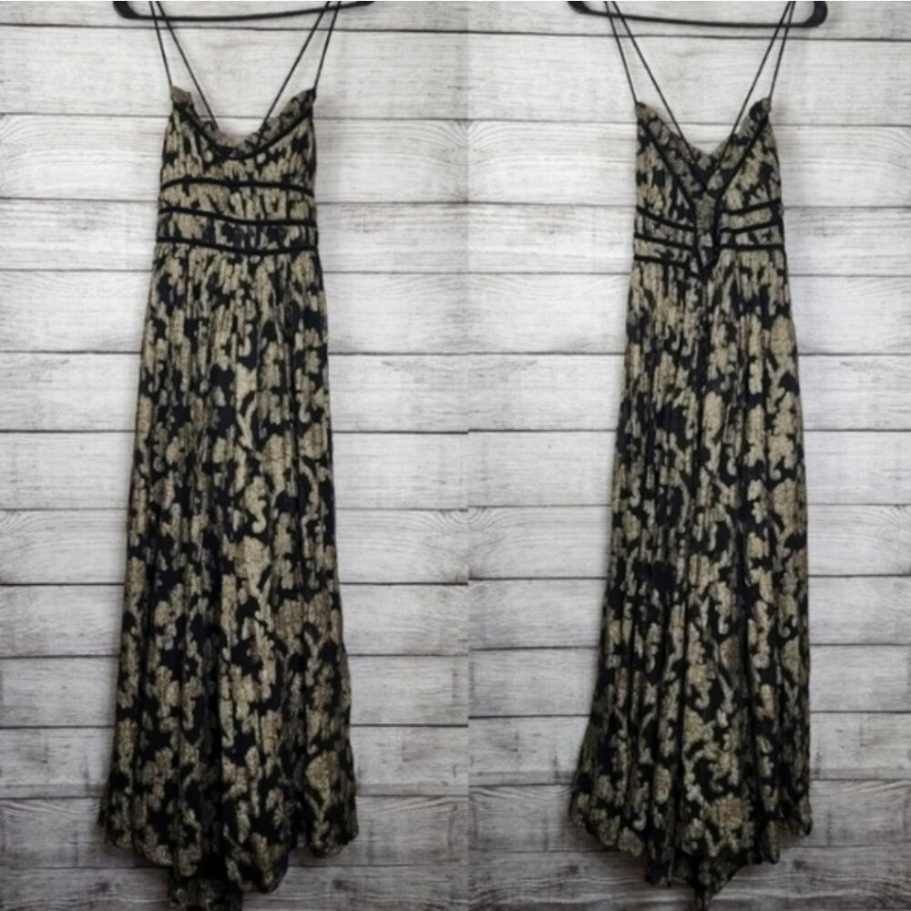 Free People $228 Metallic Maxi Dress - Picture 4 of 9